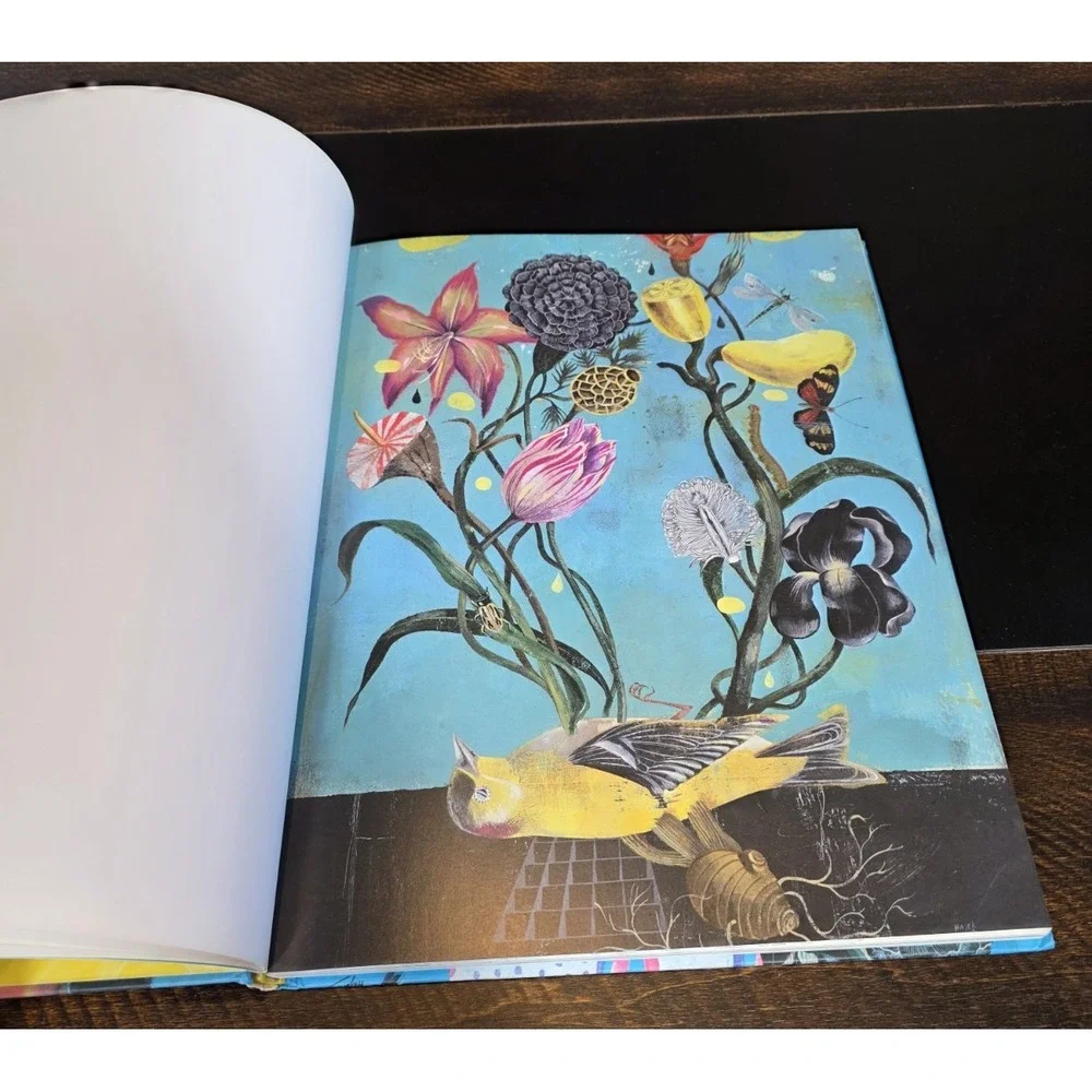 Flowerhead Olaf Hajek GoldBooks Hard Cover Coffee Table Book Colorful Flower‎